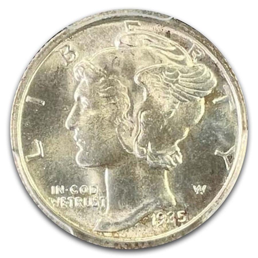 1935-D Mercury Dime MS-66 PCGS (FB)