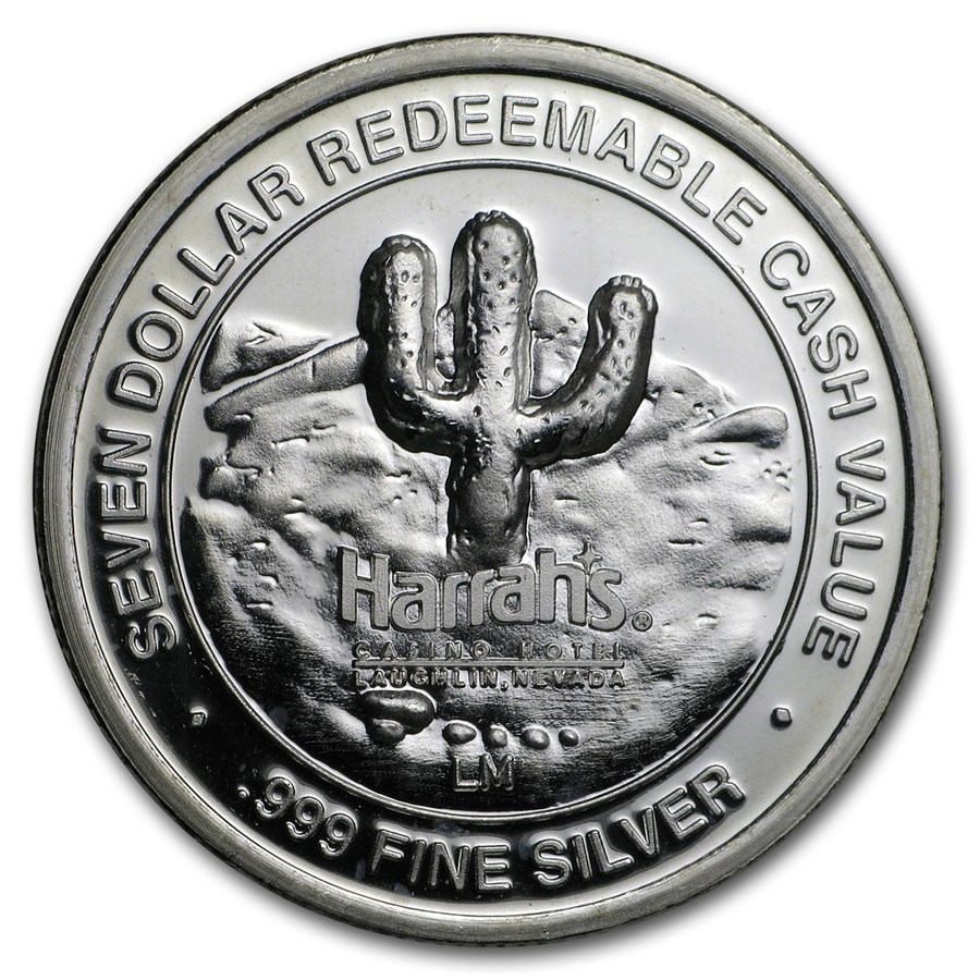 .999 Fine Silver $7 Gaming Token