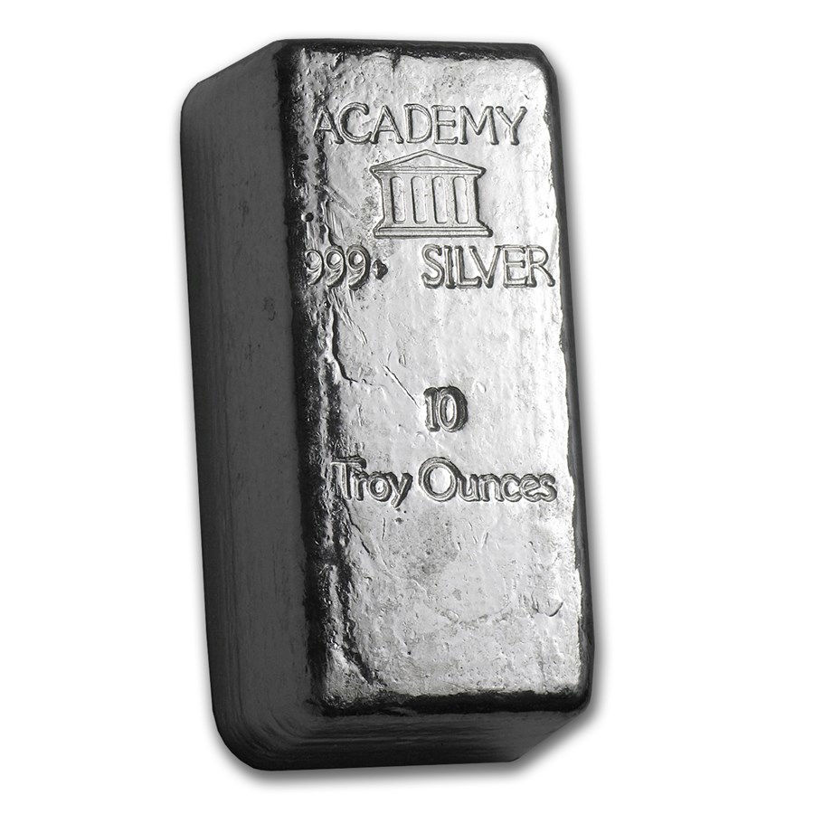 10 oz Silver Bar - Academy (Loaf Style)