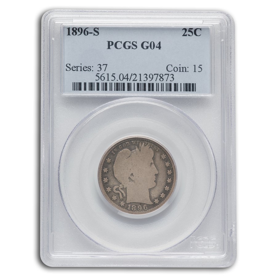1896-S Barber Quarter Good-4 PCGS