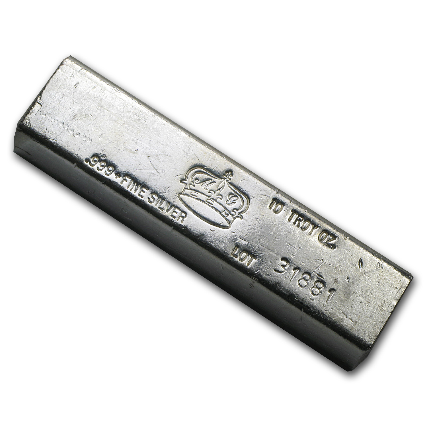 10 oz Silver Bar - MG Crown