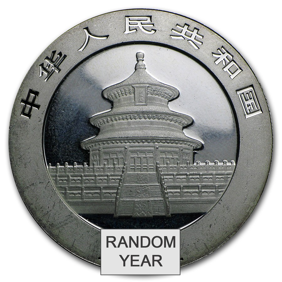 Random Year 1 oz Silver Chinese Panda (Abrasions)