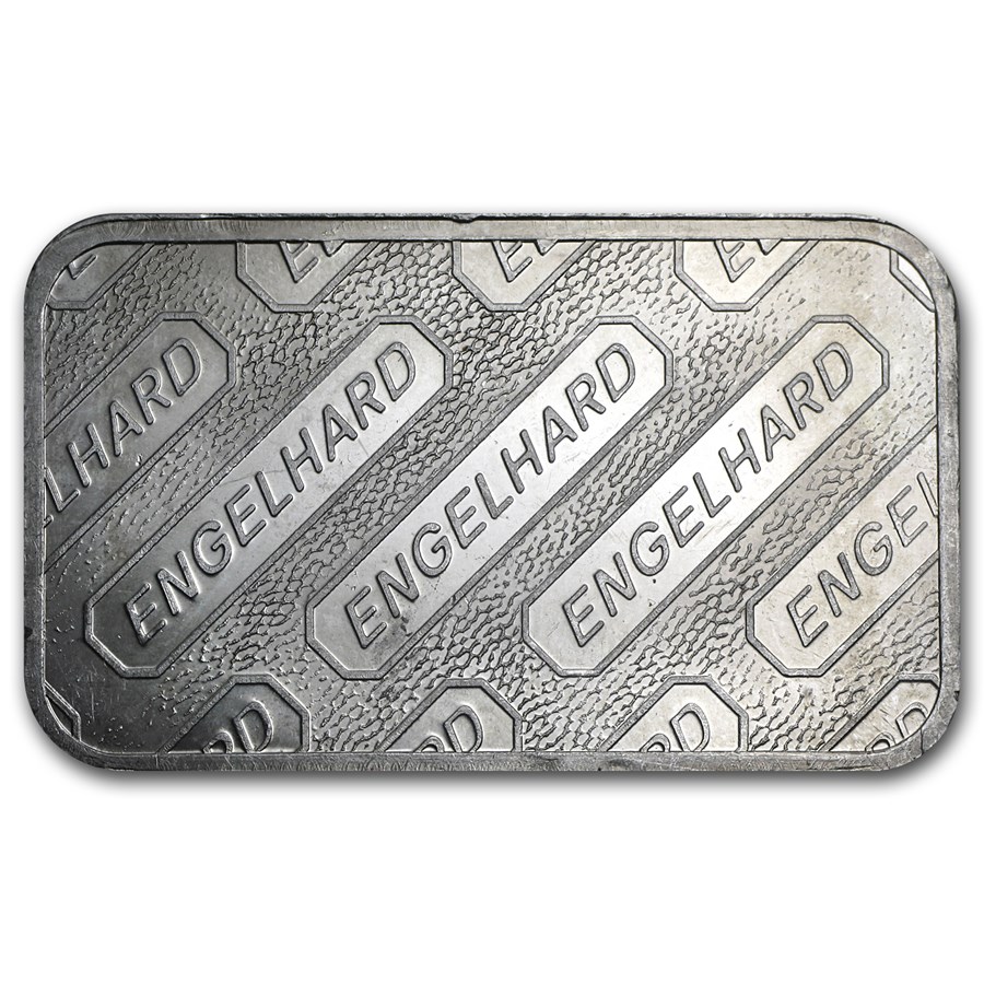 5 oz Silver Bar - Engelhard (Struck, Logo Reverse)