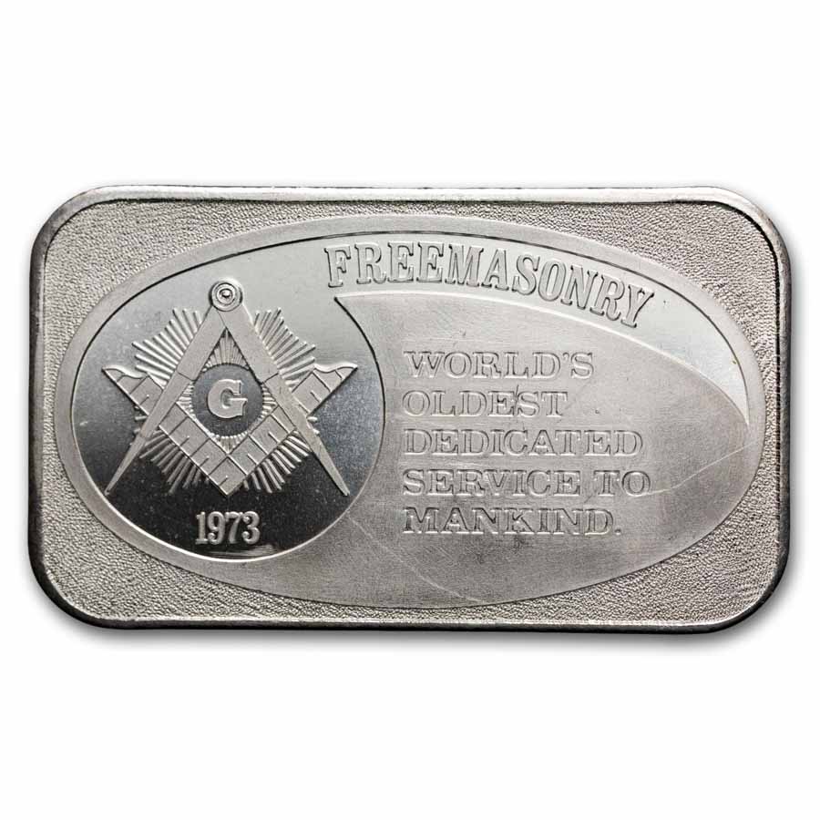 1 oz Silver Bar - FREEMASONRY (U.S. Silver Corporation)