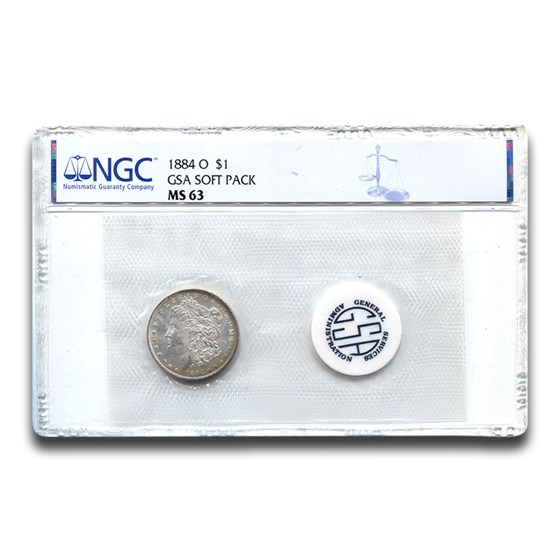 1884-O Morgan Dollar MS-63 NGC (GSA Soft Pack)