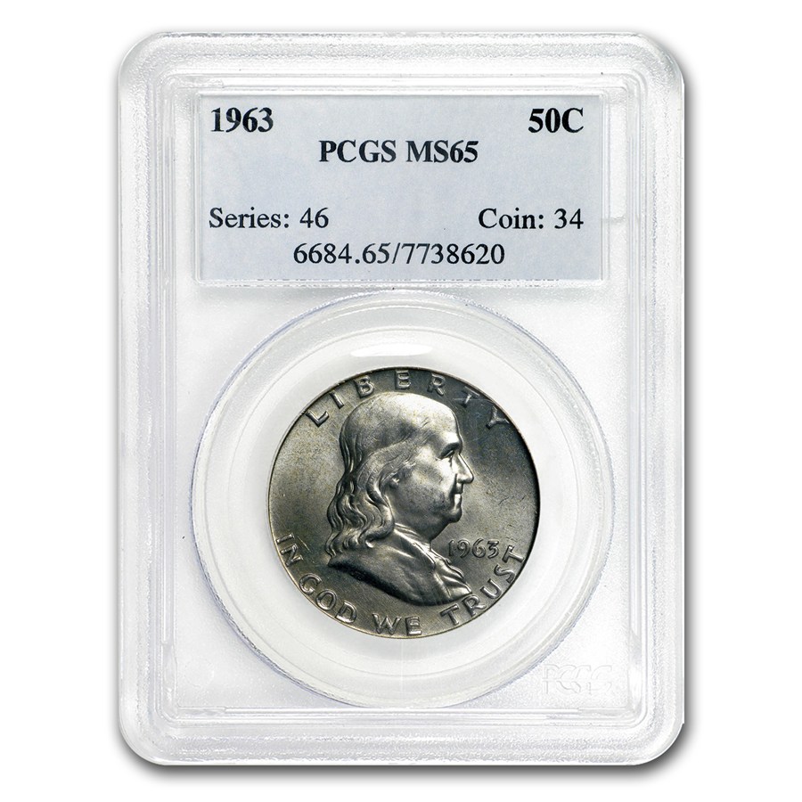 1963 Franklin Half Dollar MS-65 PCGS