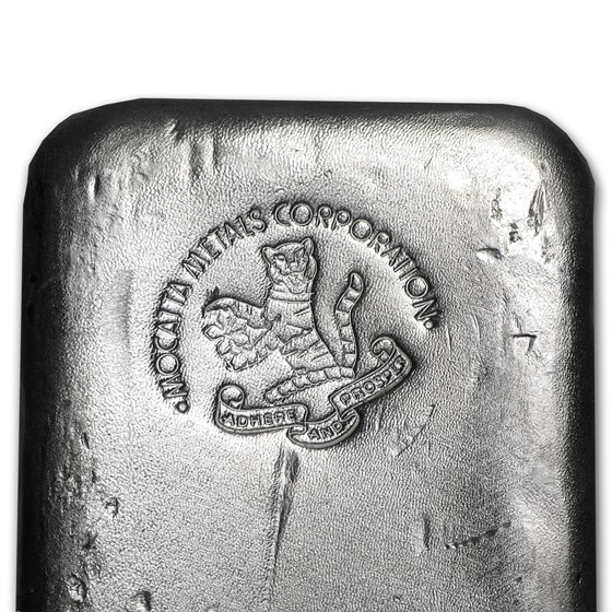 100 oz Silver Bar - Johnson Matthey (Mocatta Metals Corp)