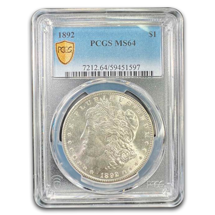 1892 Morgan Dollar MS-64 PCGS