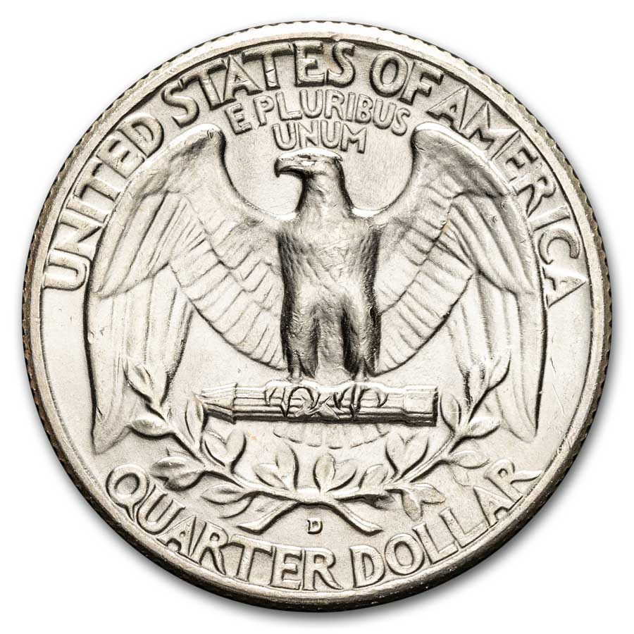 1952-D Washington Quarter 40-Coin Roll BU
