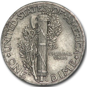 1934 Mercury Dime XF