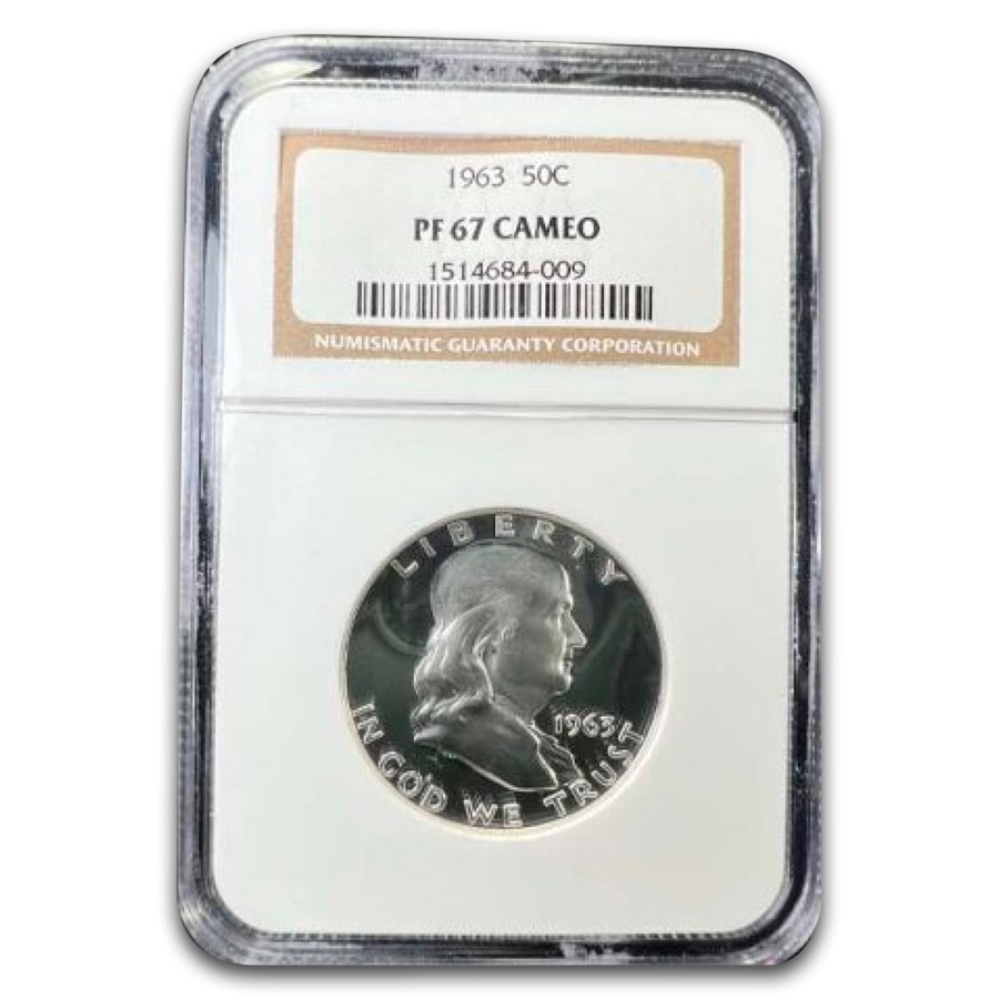 1963 Franklin Half Dollar PF-67 Cameo NGC