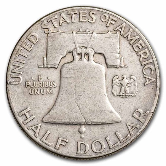 1948 Franklin Half Dollar 20-Coin Roll Avg Circ
