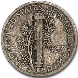 1925-D Mercury Dime VF