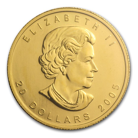 2005 Canada 1/2 oz Gold Maple Leaf BU