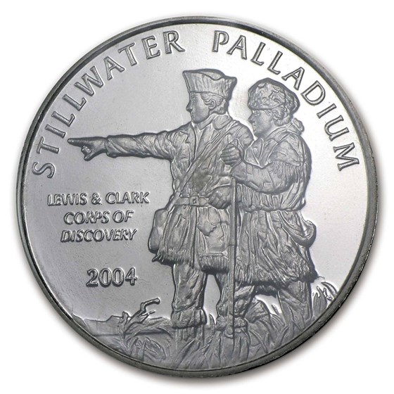 1 oz Palladium Round - Johnson Matthey Lewis &amp; Clark (In Assay)