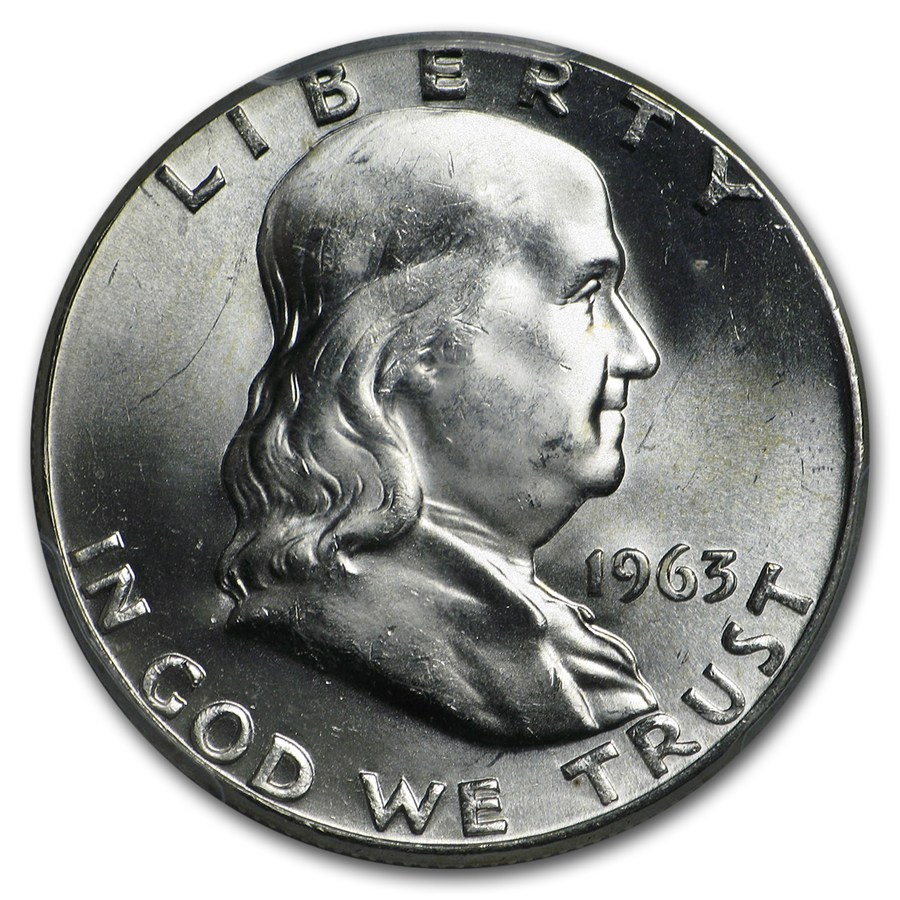 1963 Franklin Half Dollar MS-64 PCGS