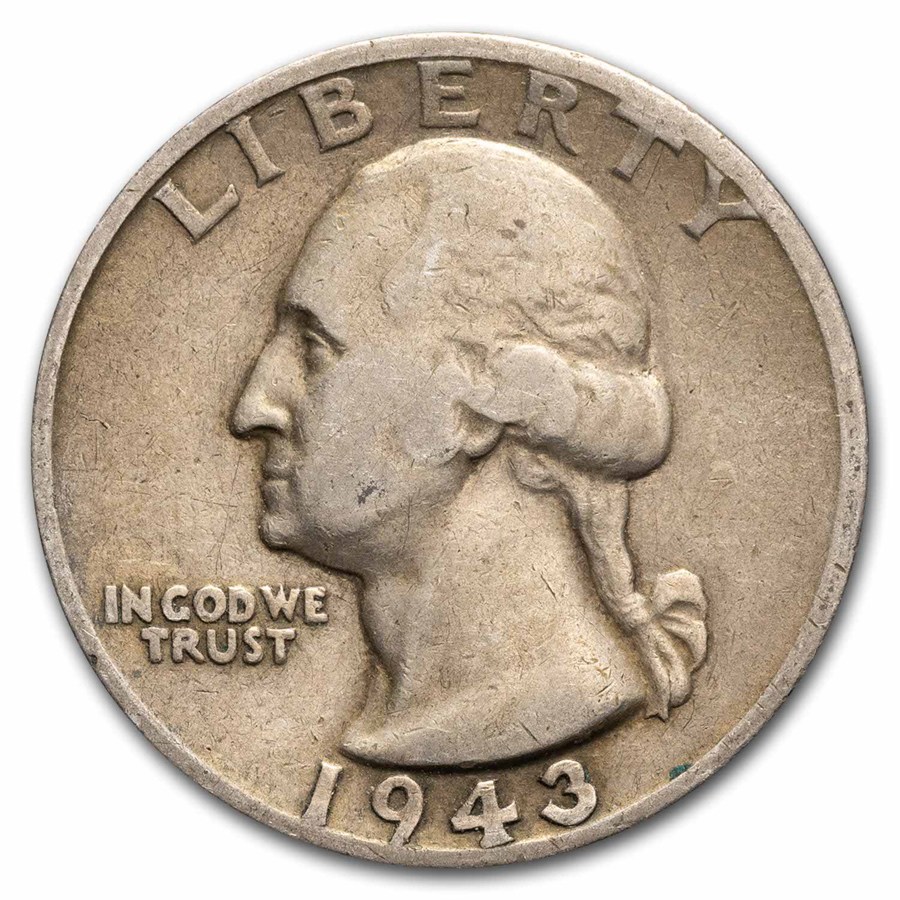 1943-S Washington Quarter 40-Coin Roll Avg Circ