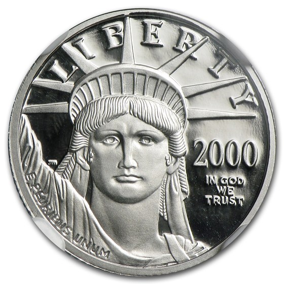 2000-W 1/10 oz Proof American Platinum Eagle PF-70 NGC
