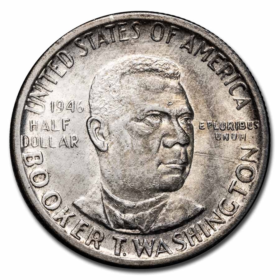1946-D Booker T. Washington Half AU
