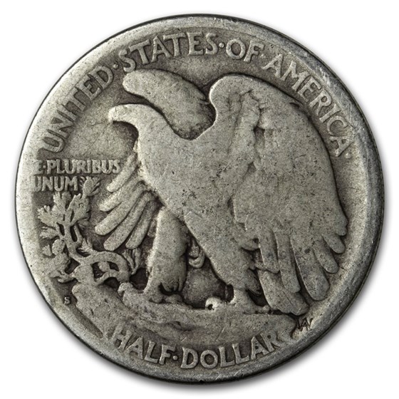 1917-S Rev Walking Liberty Halves 20-Coin Roll Avg Circ