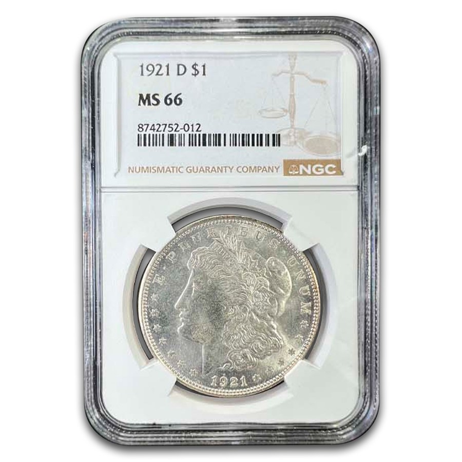1921-D Morgan Dollar MS-66 NGC