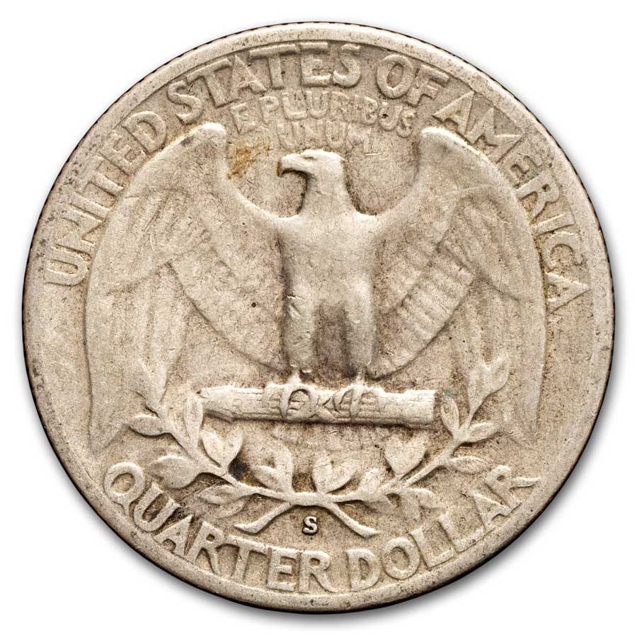 1948-S Washington Quarter 40-Coin Roll Avg Circ