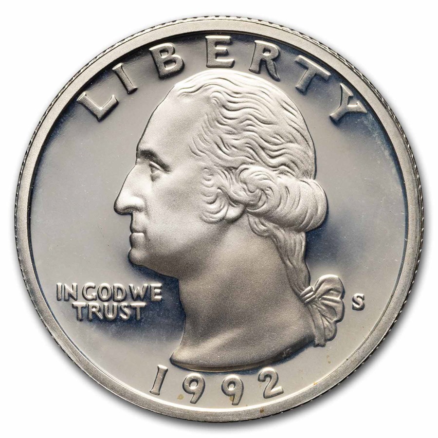 1992-S Washington Quarter 40-Coin Roll Proof (Silver)