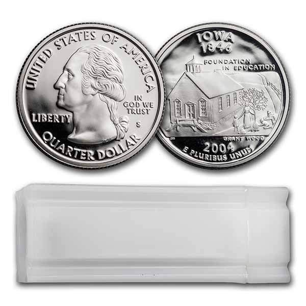 2004-S Iowa Statehood Quarter 40-Coin Roll Proof (Silver)