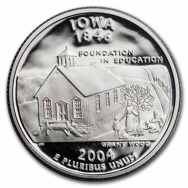 2004-S Iowa Statehood Quarter 40-Coin Roll Proof (Silver)