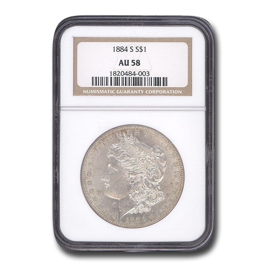 1884-S Morgan Dollar AU-58 NGC