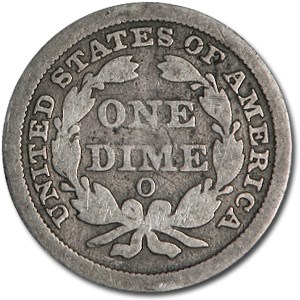 1854-O Liberty Seated Dime w/Arrows VG