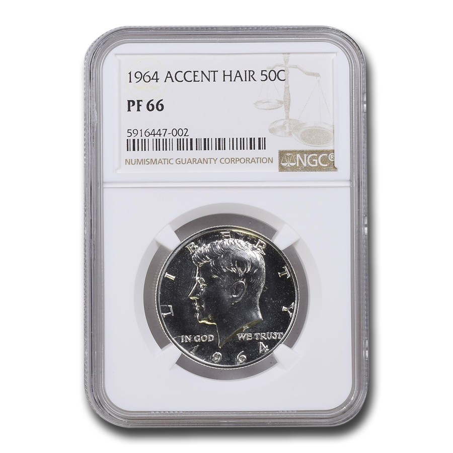 1964 Kennedy Half Dollar PF-66 NGC (Accented Hair)