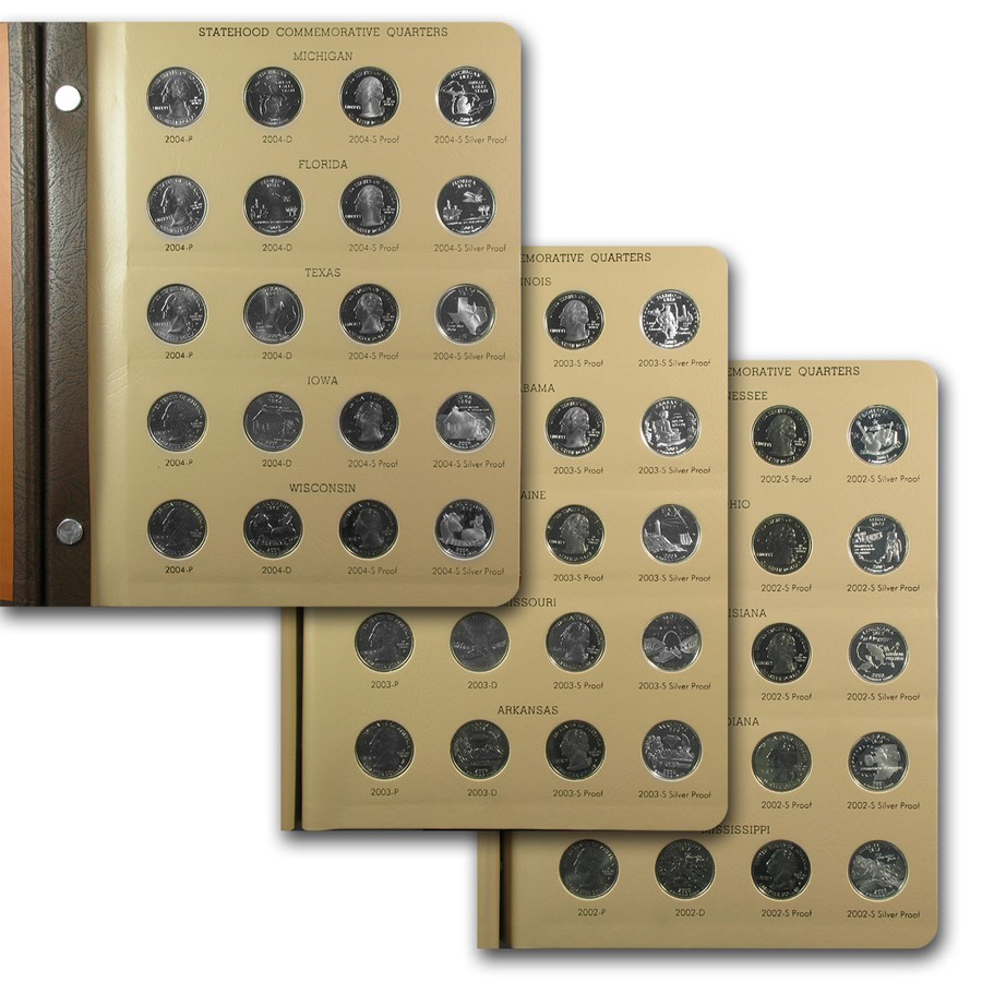 1999-2008 200-coin 50 State Quarter Complete Set (Dansco Albums)