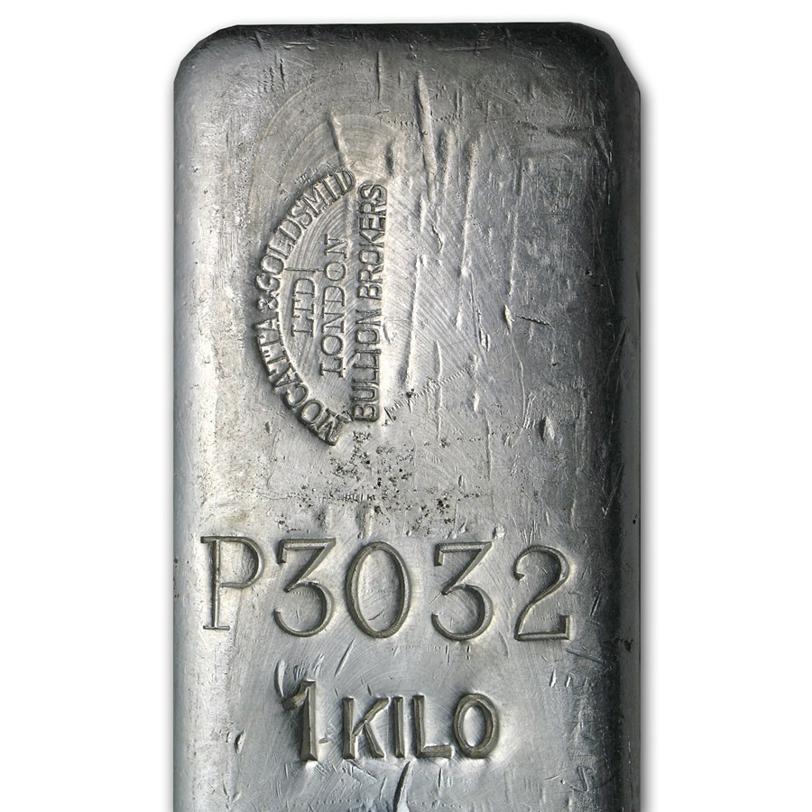 1 kilo Silver Bar - Engelhard (Mocatta Metals/London)