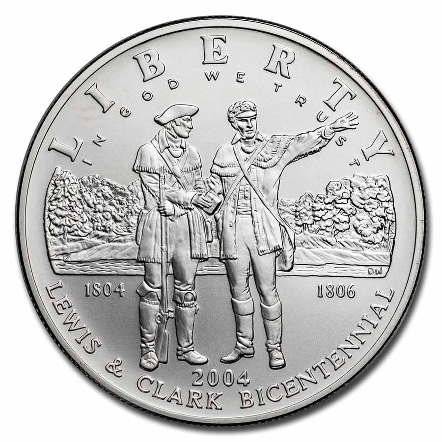 2004-P Lewis & Clark Bicent'l $1 Silver Commem BU (Capsule only) 2004-P Lewis & Clark Bicent'l $1 Silver Commem BU (Capsule only)