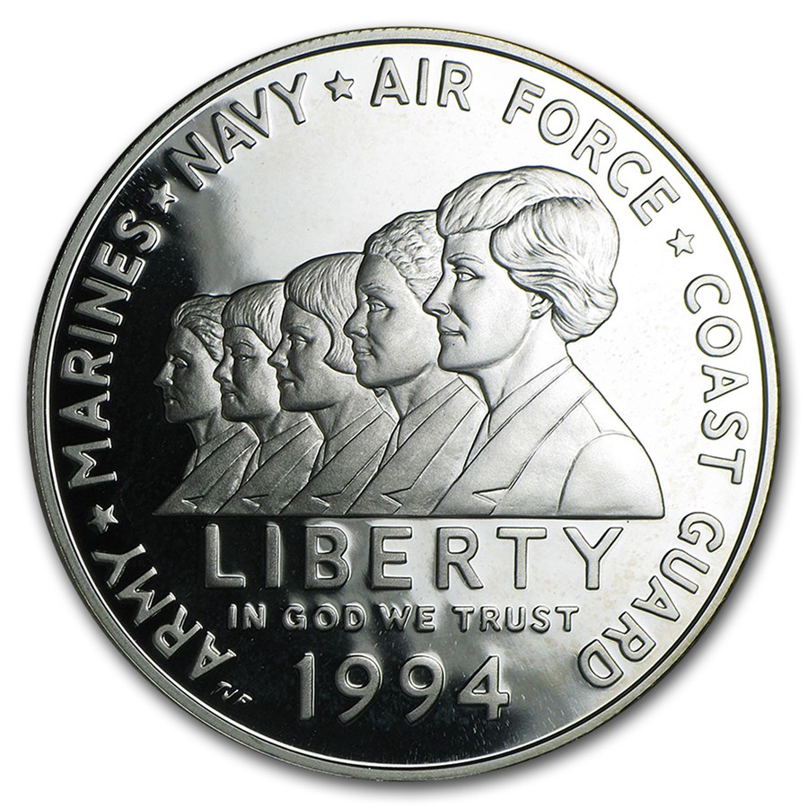 1994-P Women in Military $1 Silver Commem Proof (Capsule only)