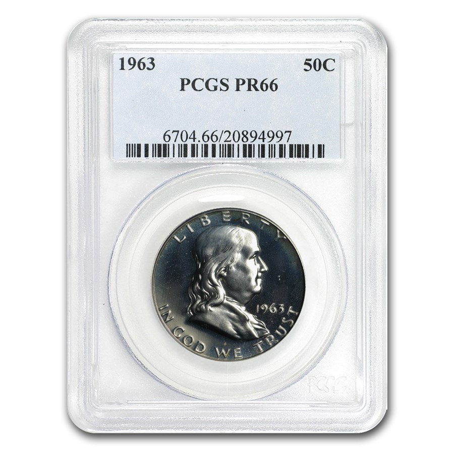 1963 Franklin Half Dollar PR-66 PCGS