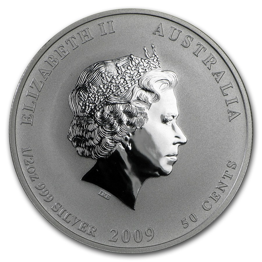 2009 Australia 1/2 oz Silver Year of the Ox BU (Series II)