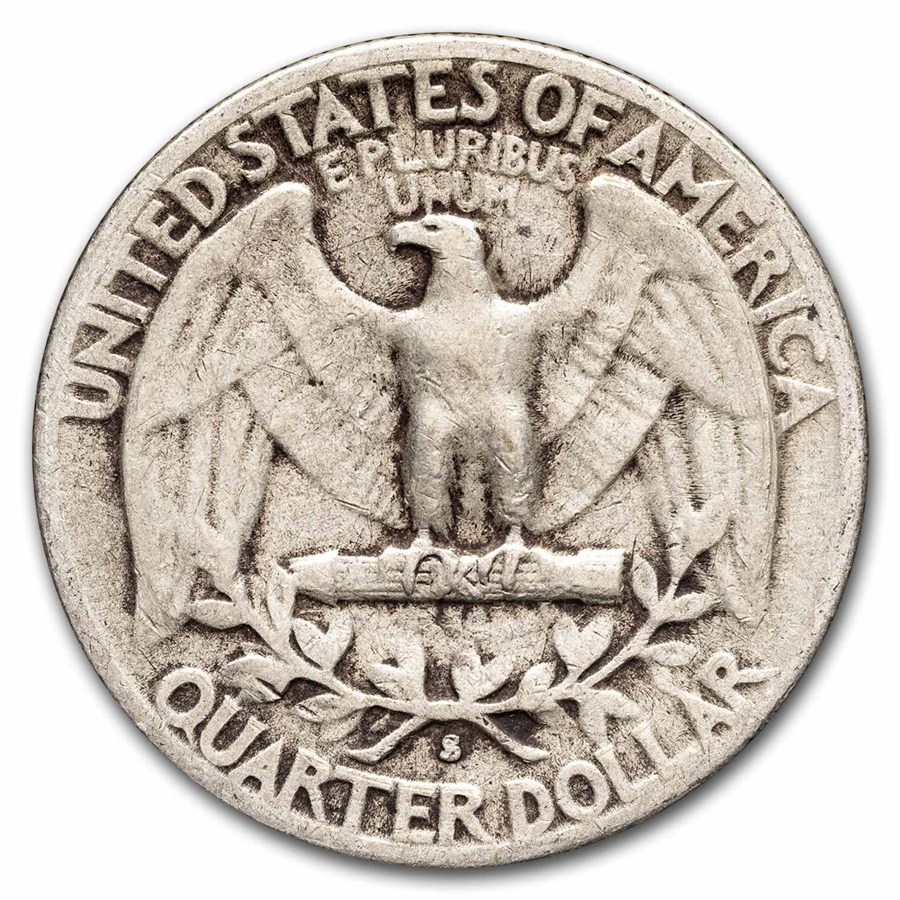 1952-S Washington Quarter 40-Coin Roll Avg Circ