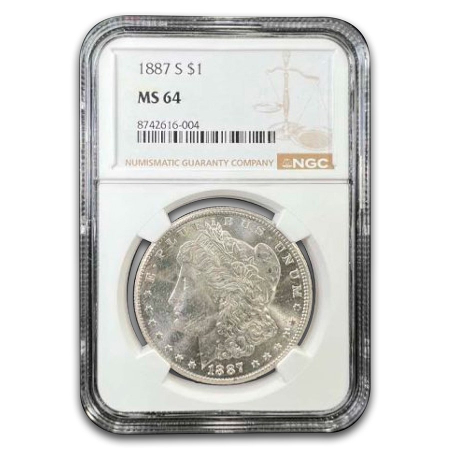 1887-S Morgan Dollar MS-64 NGC