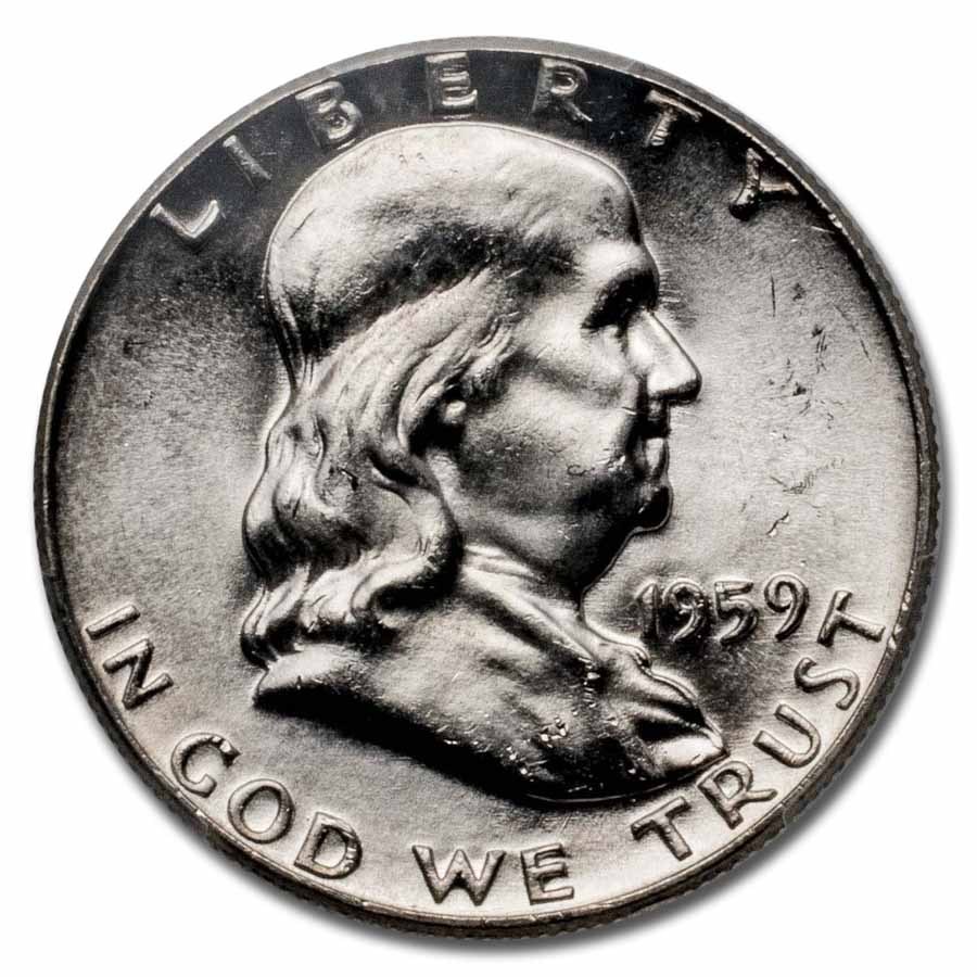 1959 Franklin Half Dollar MS-65 PCGS