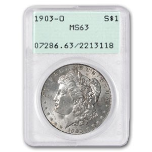 1903-O Morgan Dollar MS-63 PCGS (Old Rattler Holder)