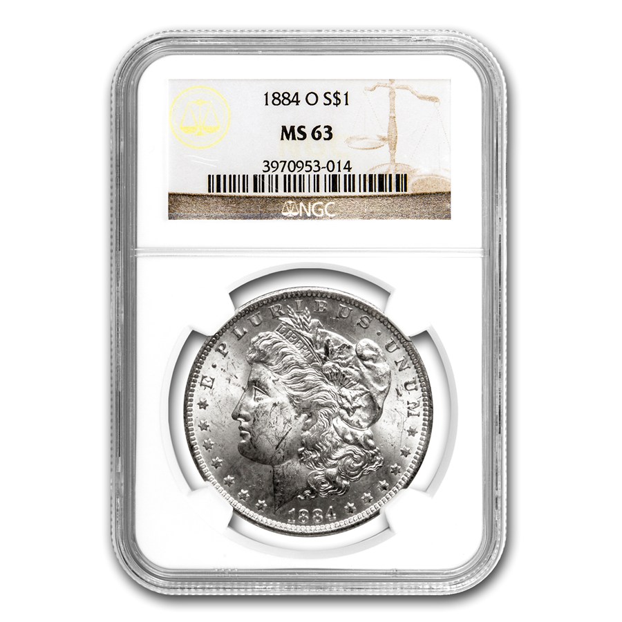 1884-O Morgan Dollar MS-63 NGC