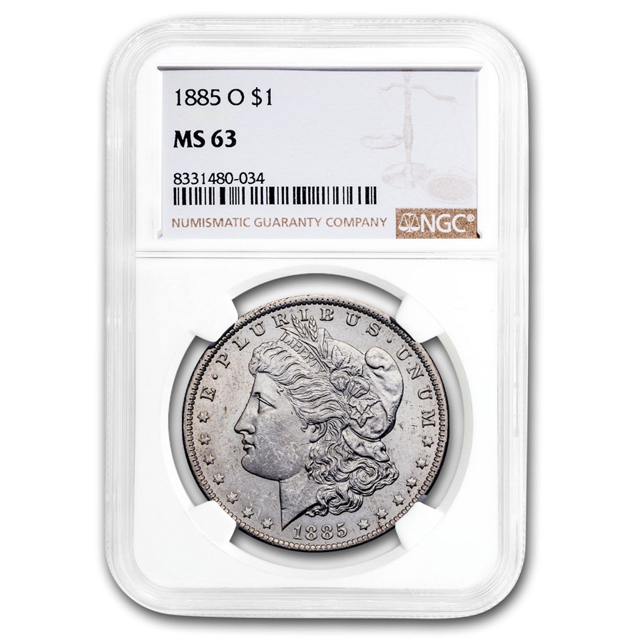 1885-O Morgan Dollar MS-63 NGC