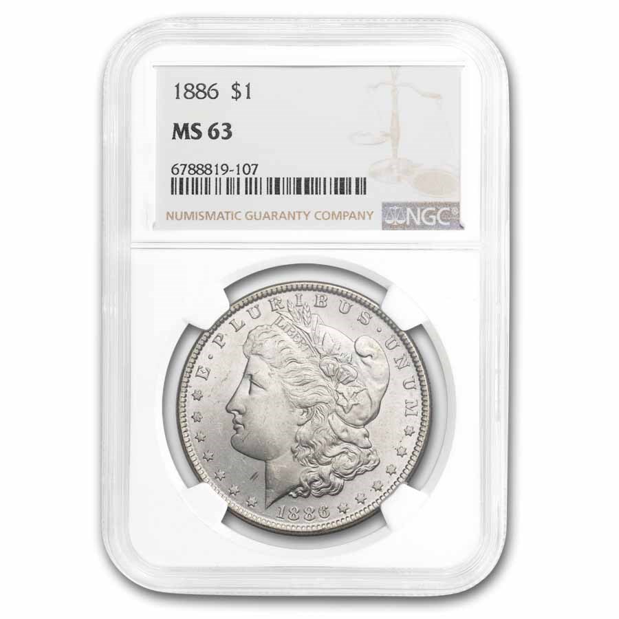 1886 Morgan Dollar MS-63 NGC