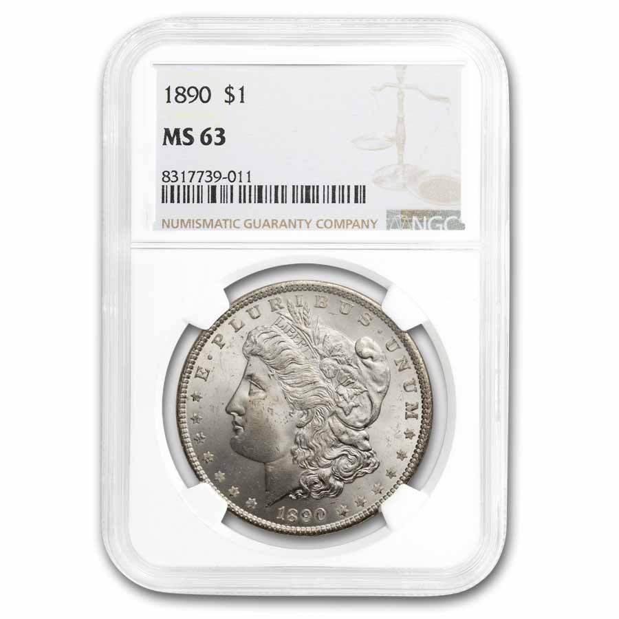 1890 Morgan Dollar MS-63 NGC