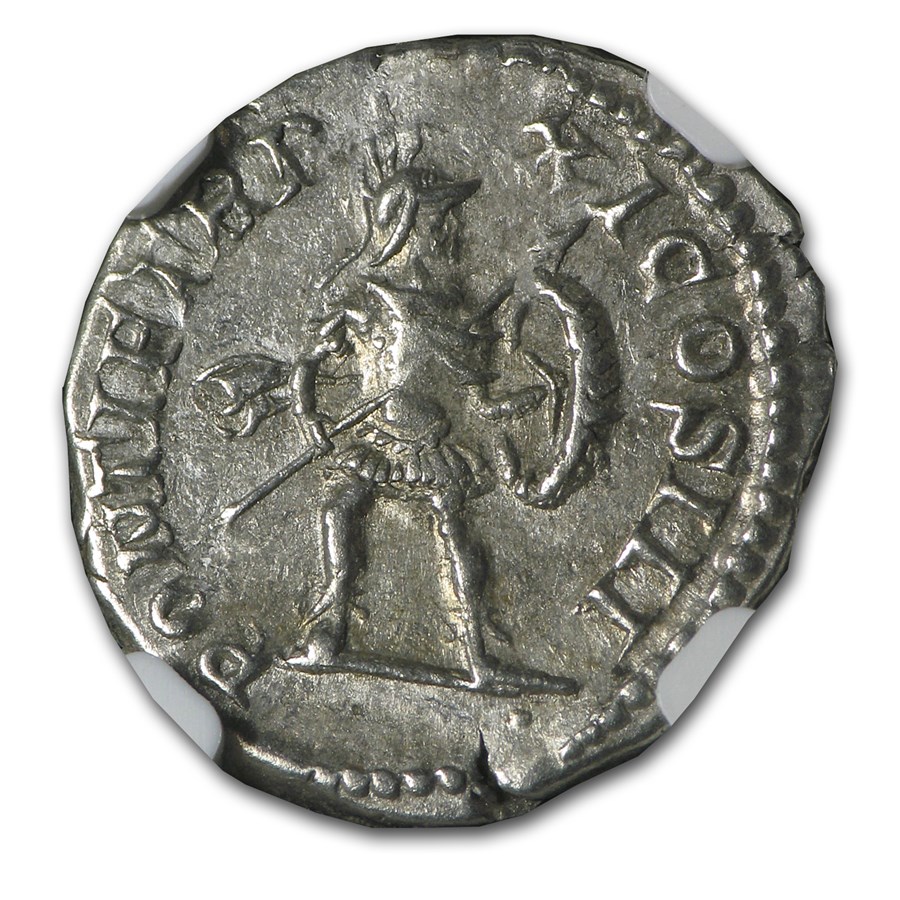Roman Silver Denarius Emperor Caracalla (198-217 AD) CH AU NGC