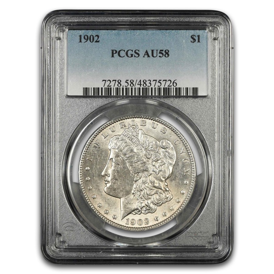 1902 Morgan Dollar AU-58 PCGS