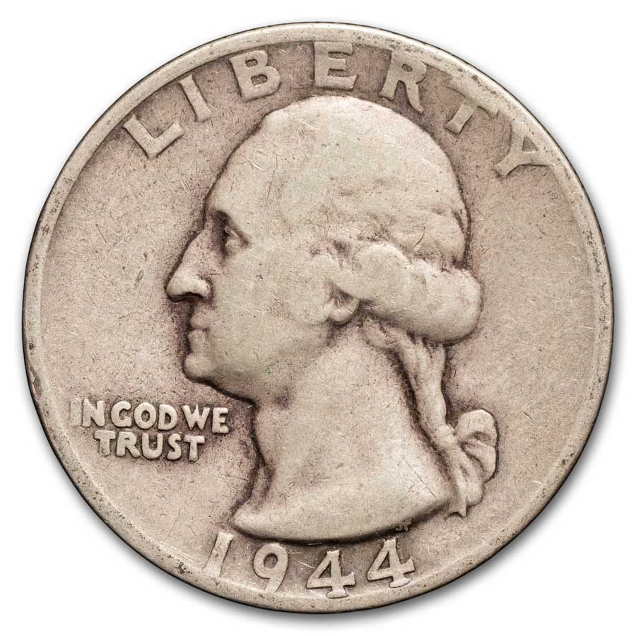 1944-S Washington Quarter 40-Coin Roll Avg Circ