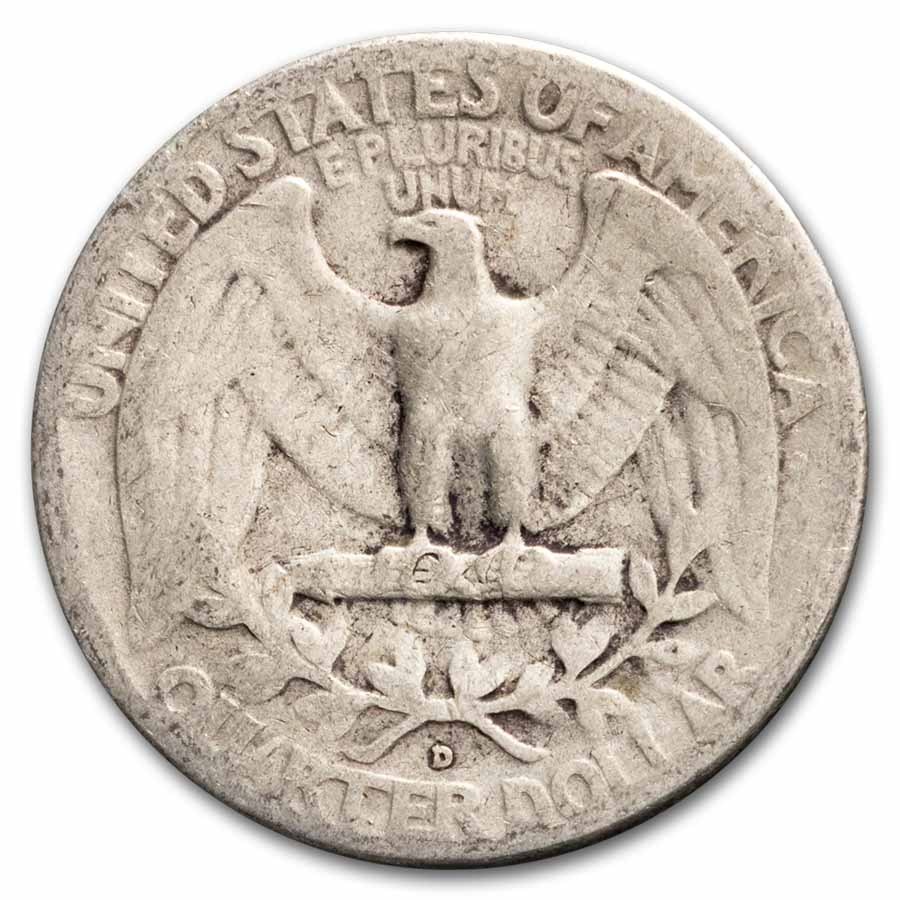 1948-D Washington Quarter 40-Coin Roll Avg Circ